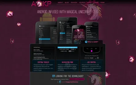Android Open Kang Project Website Screenshot
