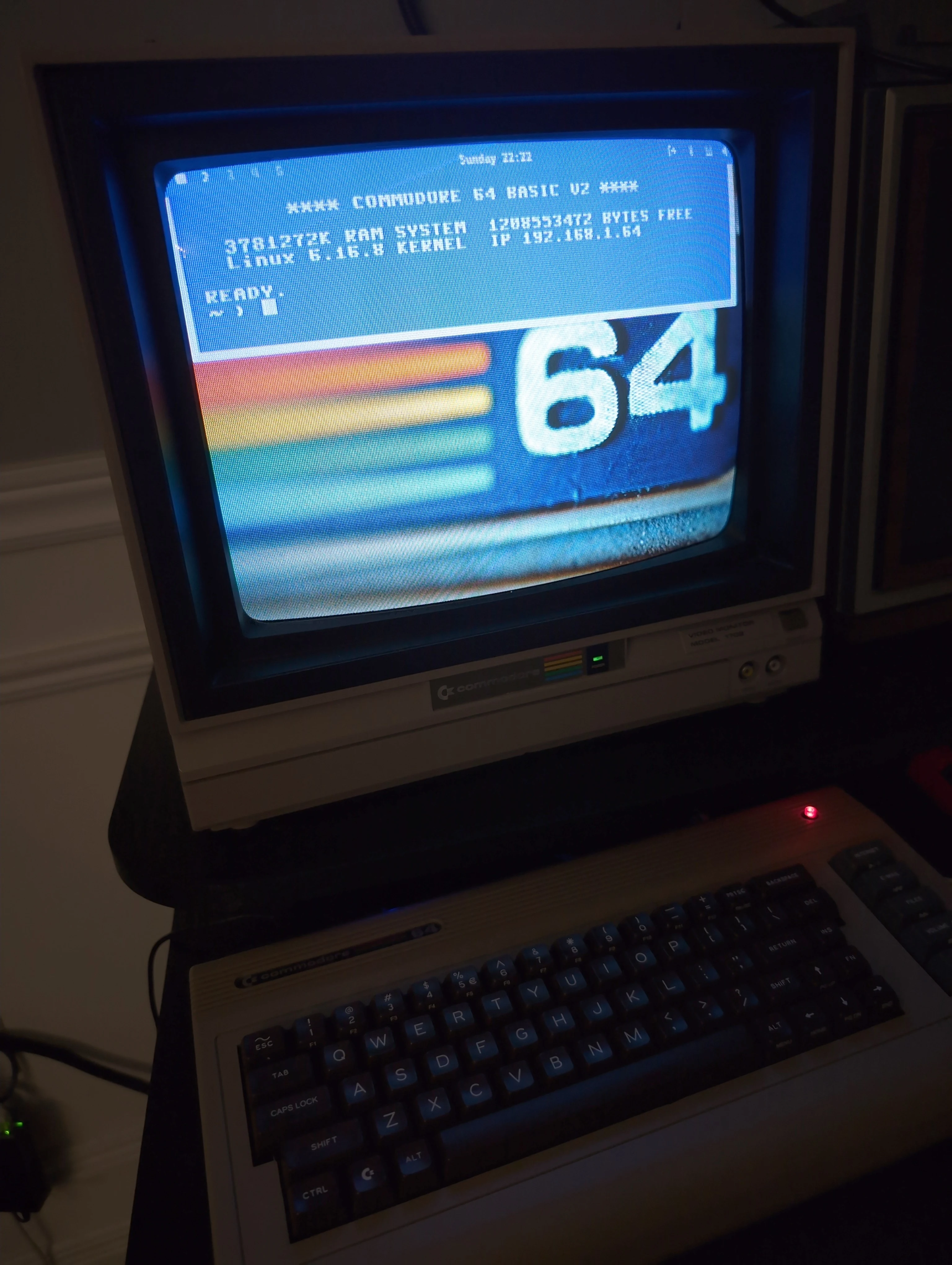 LOAD OMARCHY,8,1: A Commodore 64 experience for Omarchy Linux Omarchy running on a C64x