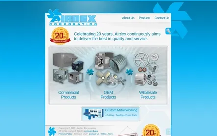 Airdex Corp. Website Screenshot