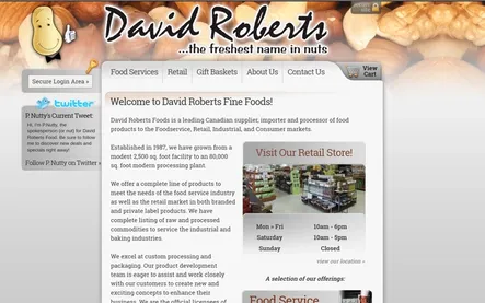David Roberts Food Corp. Website Screenshot