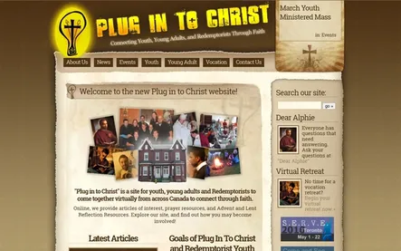 Plug In To Christ Website Screenshot