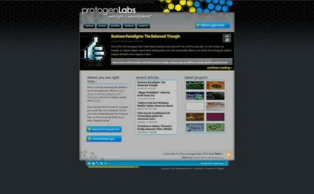 protogenLabs Website Screenshot