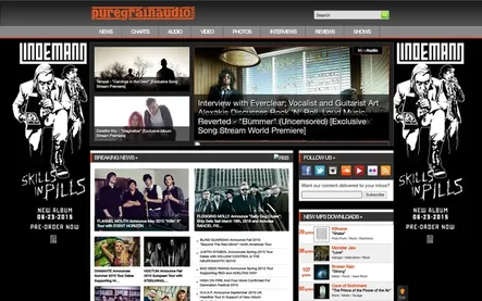 PureGrain Audio Website Screenshot