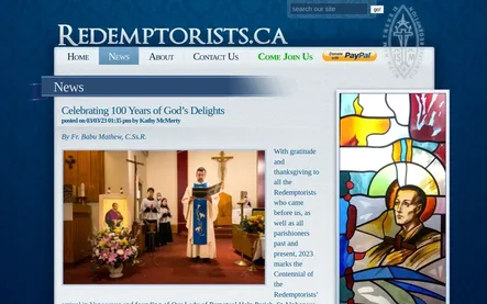 Redemptorists Website Screenshot
