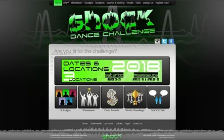SHOCK Dance Challenge Website Screenshot