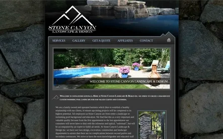 Stone Canyon Landscape Website Screenshot