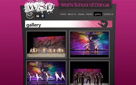Watts School of Dance Website Screenshot